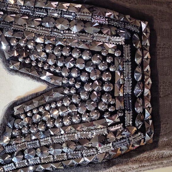 Zba Embellished Brown Women's Top - Picture 6 of 11